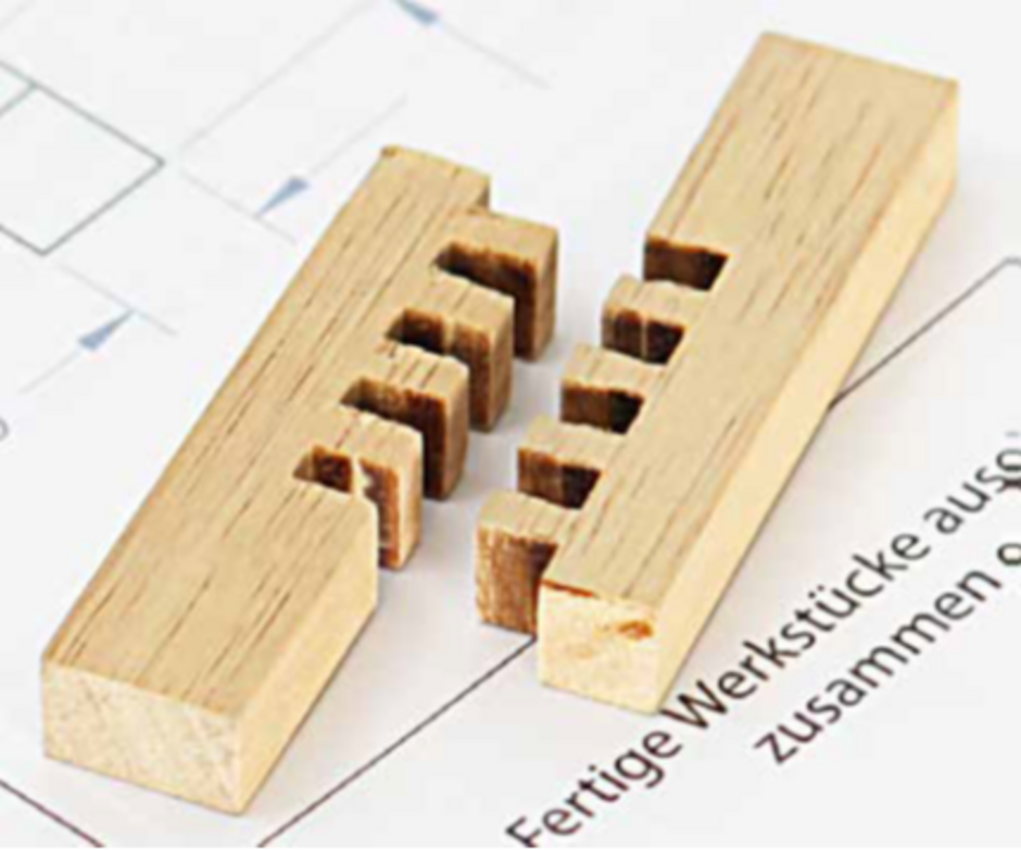Wooden finger joints for UNIMAT ML milling